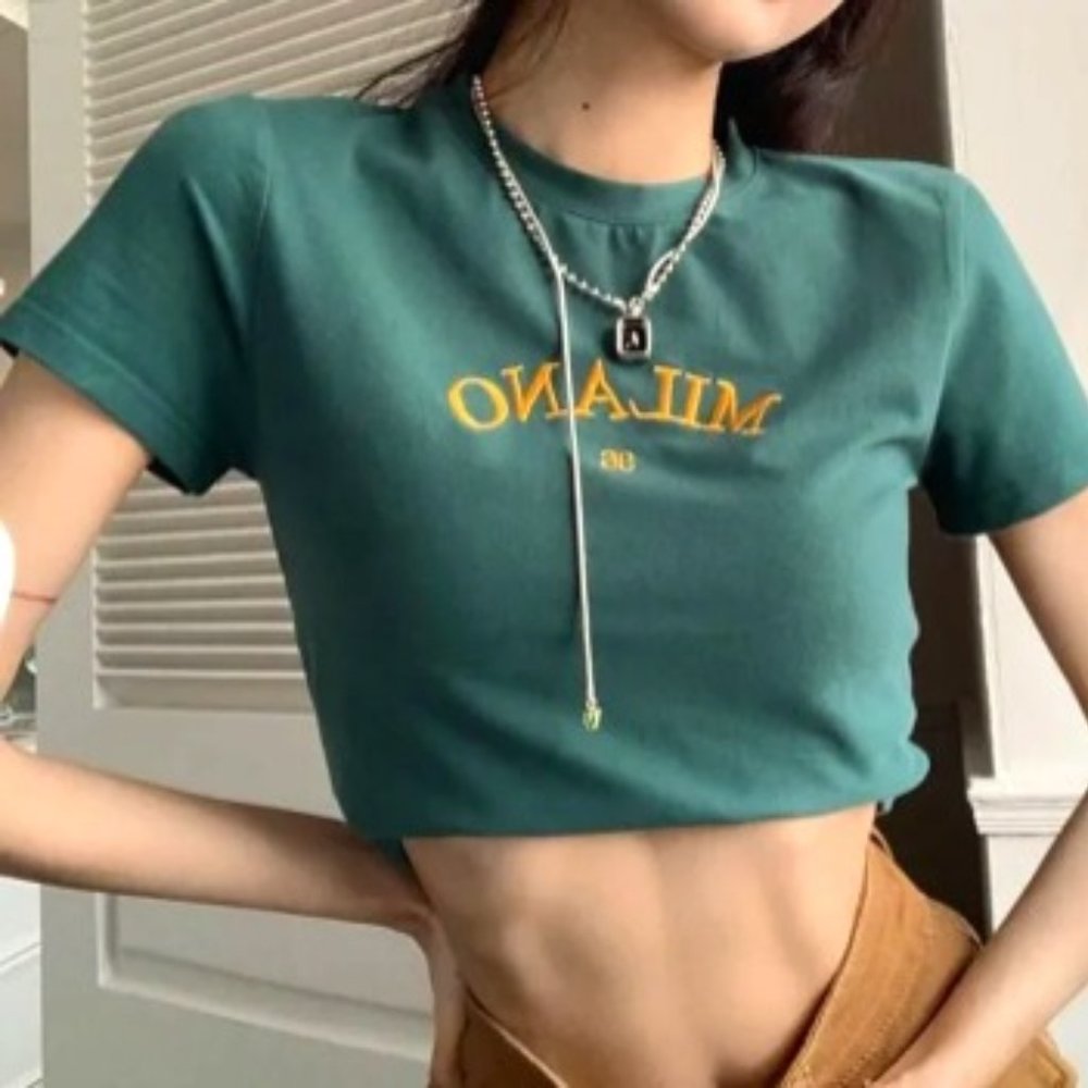 Stitch-Green-90s-Crop-Top